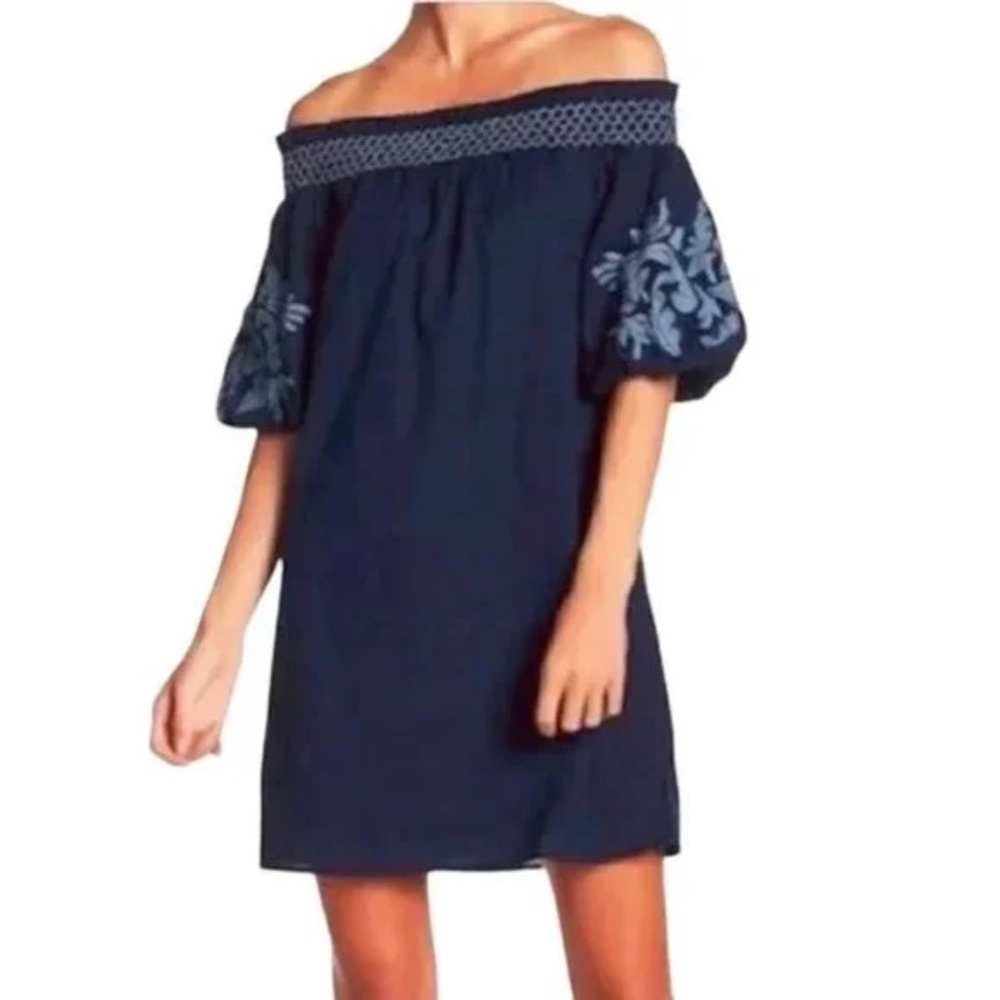 Beach.Lunch.Lounge Off the Shoulder Statement Sleeve Shift Sundress